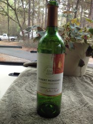 The offending bottle of wine. It wasn't even a nice one!