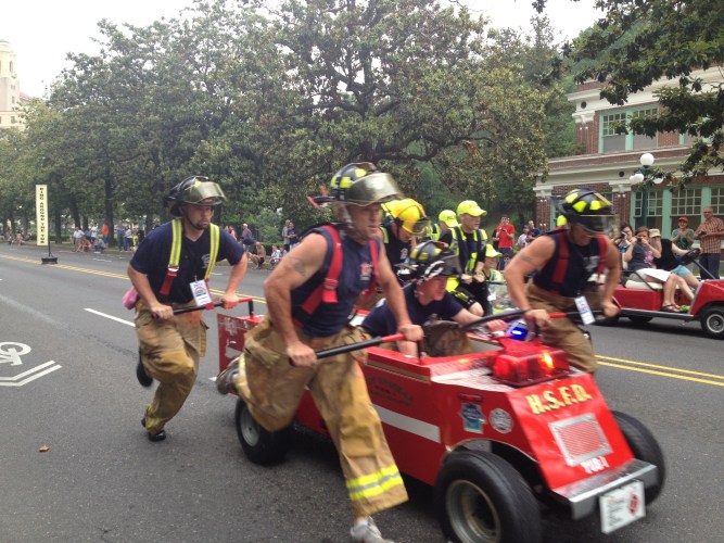 The local firemen team.