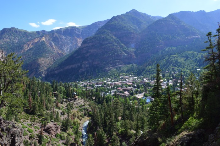 View of Ouray from the trail