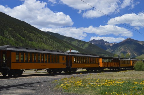 Train cars in Silverton