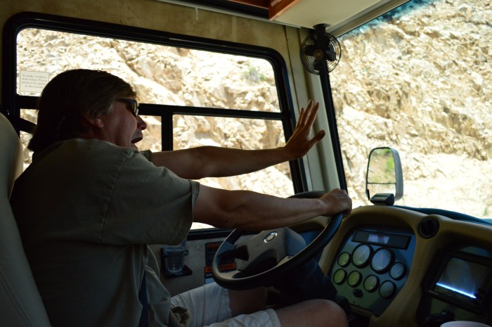 Deas reacting to the twisty roads