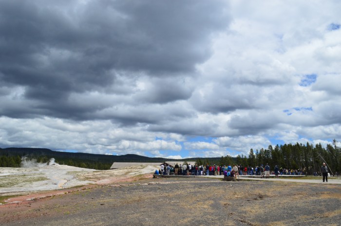 Waiting for the show